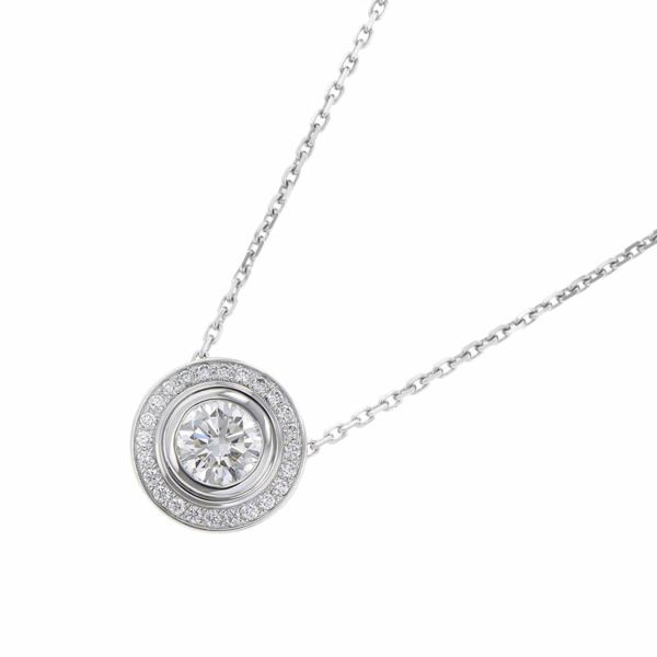 【美品】カルティエ　ダムールネックレスxs　ホワイトゴールドダイヤモンド CARTIER カルティエ ダムール ディアマン・レジェ XS 約0.04ct
