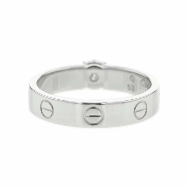 カルティエ リング ミニ ラブリング ソリテール solitaire ダイヤ0.03ct K18WG リングサイズ53 N4722900 Cartier 指輪 ジュエリー