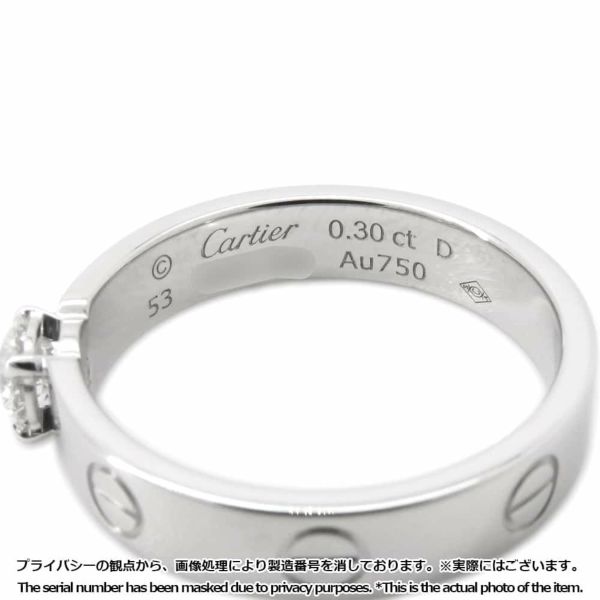 カルティエ リング ミニ ラブリング ソリテール solitaire ダイヤ0.03ct K18WG リングサイズ53 N4722900 Cartier 指輪 ジュエリー