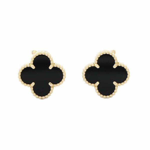 ヴァンクリーフ&アーペル ピアス ヴィンテージ アルハンブラ イヤリング オニキス K18YGイエローゴールド VCARA44200 ジュエリー