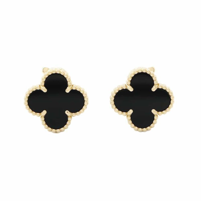 ヴァンクリーフ&アーペル ピアス ヴィンテージ アルハンブラ イヤリング オニキス K18YGイエローゴールド VCARA44200 ジュエリー