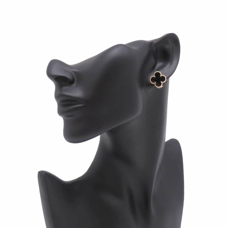 ヴァンクリーフ&アーペル ピアス ヴィンテージ アルハンブラ イヤリング オニキス K18YGイエローゴールド VCARA44200 ジュエリー