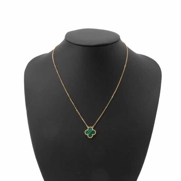 ヴァンクリーフ&アーペル ネックレス ヴィンテージ アルハンブラ ペンダント マラカイト K18YG VCAR09VA00