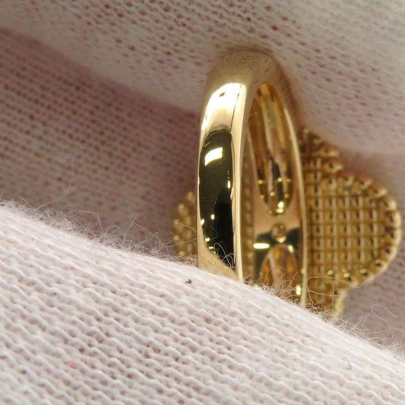 ヴァンクリーフ&アーペル リング ヴィンテージ アルハンブラ リング オニキス ダイヤ 1P 0.05ct リングサイズ51 VCARA41051