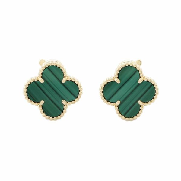 ヴァンクリーフ&アーペル ピアス ヴィンテージ アルハンブラ イヤリング マラカイト K18YGイエローゴールド VCARO3QL00 ジュエリー