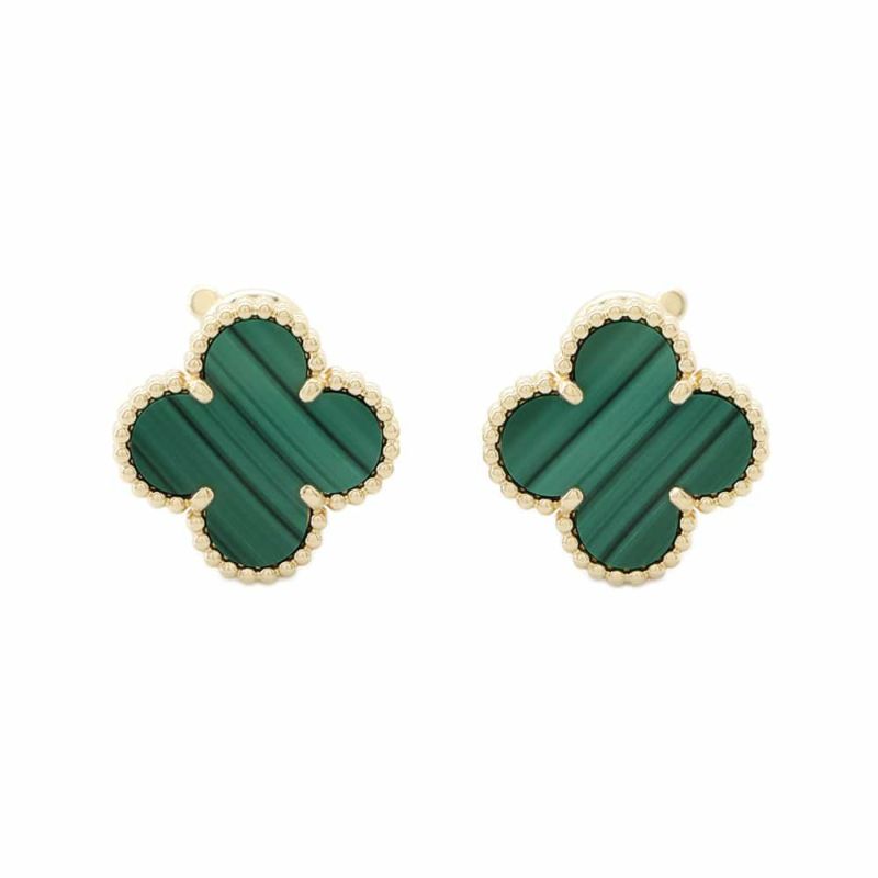 ヴァンクリーフ&アーペル ピアス ヴィンテージ アルハンブラ イヤリング マラカイト K18YGイエローゴールド VCARO3QL00 ジュエリー