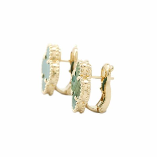 ヴァンクリーフ&アーペル ピアス ヴィンテージ アルハンブラ イヤリング マラカイト K18YGイエローゴールド VCARO3QL00 ジュエリー