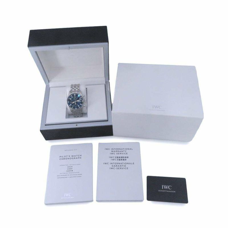 IWC パイロット・ウォッチ・クロノグラフ プティ・プランス IW377717 腕時計 ブルー文字盤