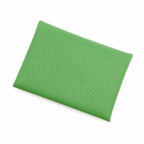 エルメス コインケース カルヴィ デュオ ヴェルソ バンブー/ローズダーリン/シルバー金具 シェブルミゾル W刻印 財布