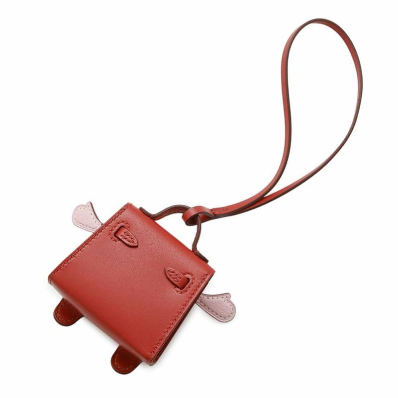 エルメス チャーム ビジュードサック ケリードール サンギンヌ/ナタ/ローズサクラ/キャラメル/シルバー金具 タデラクト/シェブルミゾル Z刻印