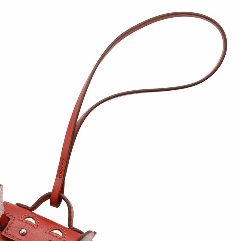 エルメス チャーム ビジュードサック ケリードール サンギンヌ/ナタ/ローズサクラ/キャラメル/シルバー金具 タデラクト/シェブルミゾル Z刻印