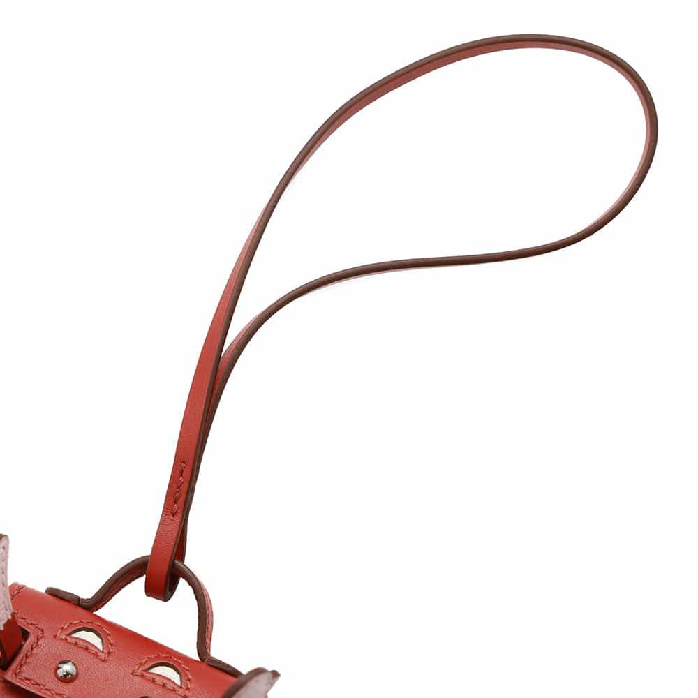 エルメス チャーム ビジュードサック ケリードール サンギンヌ/ナタ/ローズサクラ/キャラメル/シルバー金具 タデラクト/シェブルミゾル Z刻印