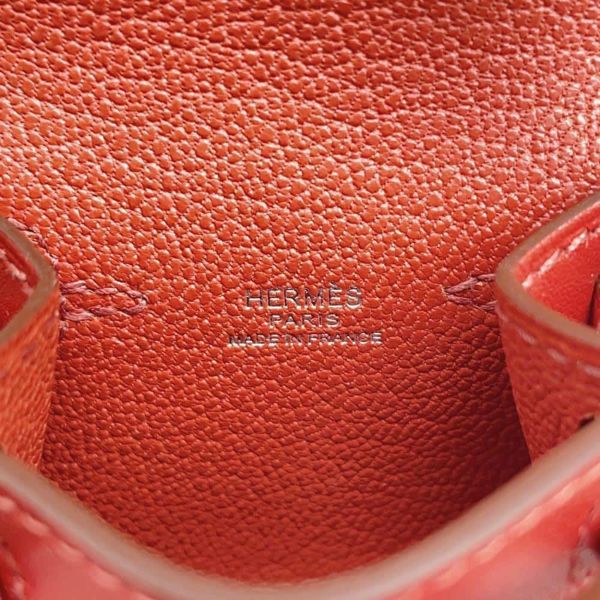 エルメス チャーム ビジュードサック ケリードール サンギンヌ/ナタ/ローズサクラ/キャラメル/シルバー金具 タデラクト/シェブルミゾル Z刻印