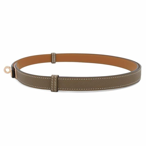 エルメス ケリーベルト エトゥープ/ピンクゴールド金具 エプソン W刻印 HERMES べルト