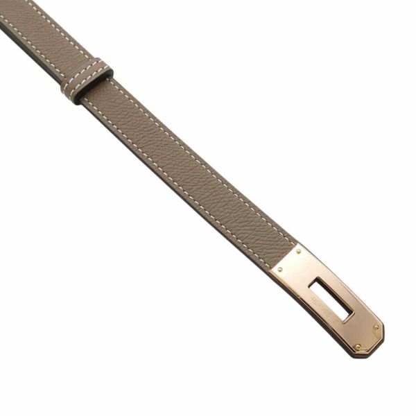 エルメス ケリーベルト エトゥープ/ピンクゴールド金具 エプソン W刻印 HERMES べルト