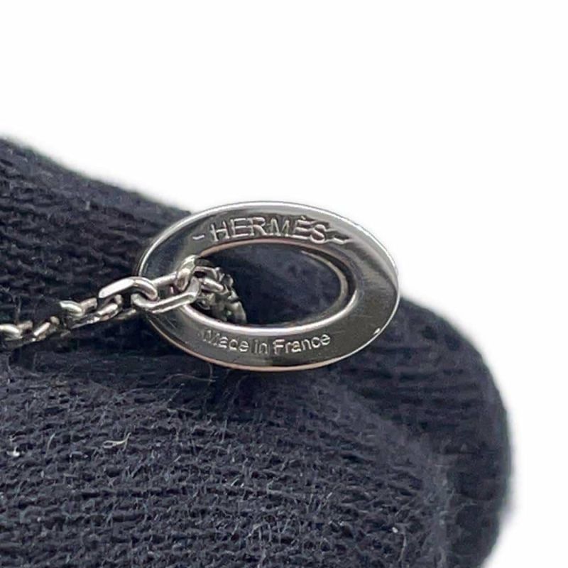 エルメス ネックレス ミニ・ポップアッシュ オレンジ/シルバー金具 HERMES アクセサリー