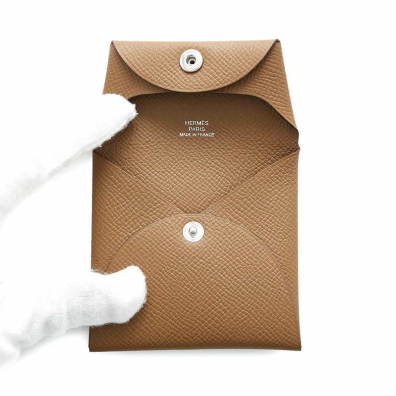 エルメス コインケース バスティア ゴールド エプソン W刻印 HERMES 財布