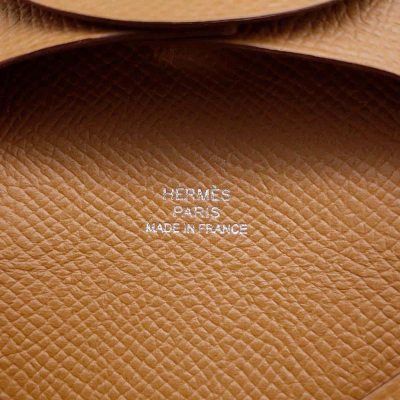 エルメス コインケース バスティア ゴールド エプソン W刻印 HERMES 財布