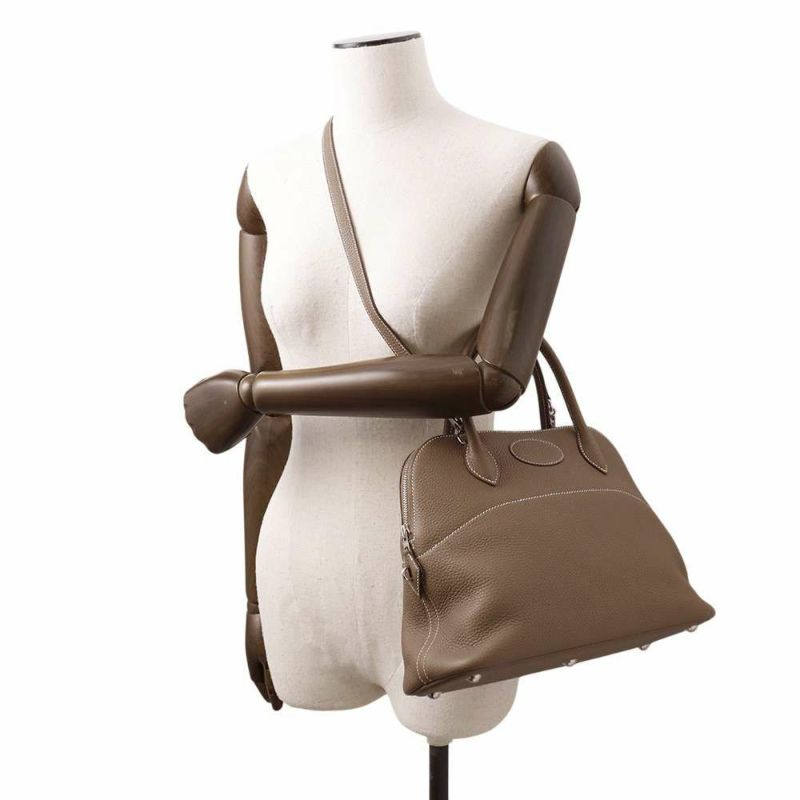 エルメス ハンドバッグ ボリード31 エトゥープ/シルバー金具 トリヨンクレマンス Y刻印 2wayショルダー