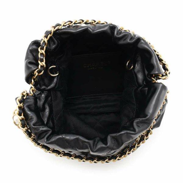 シャネル ハンドバッグ CHANEL 22 ミニ ココマーク パール シャイニーカーフレザー AS3980 2wayショルダーバッグ 黒