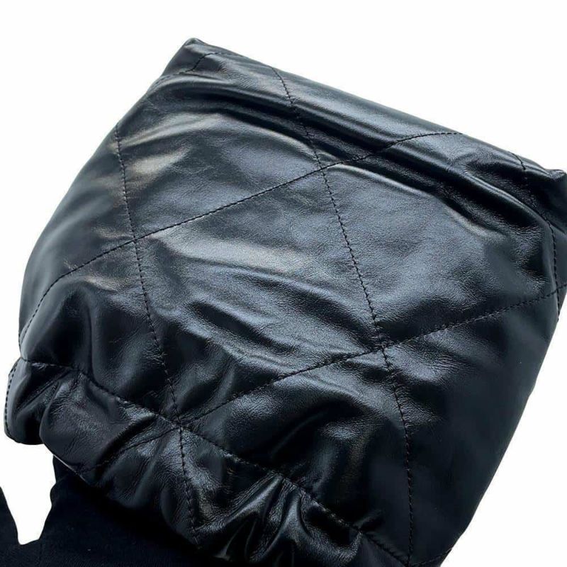 シャネル ハンドバッグ CHANEL 22 ミニ ココマーク パール シャイニーカーフレザー AS3980 2wayショルダーバッグ 黒