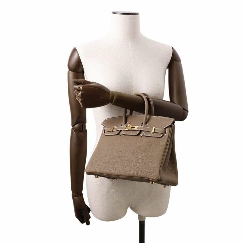 エルメス バーキン25 エトゥープ/ゴールド金具 トゴ W刻印 HERMES Birkin ハンドバッグ