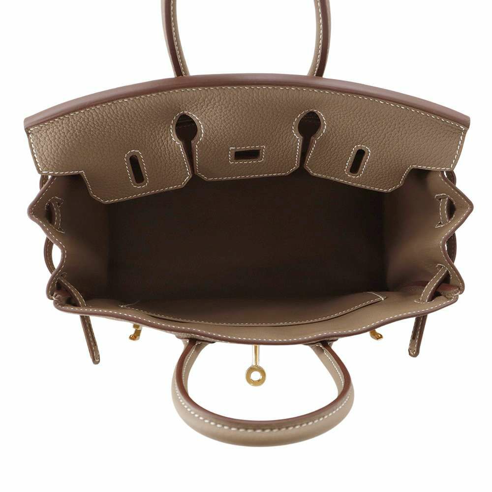 エルメス バーキン25 エトゥープ/ゴールド金具 トゴ W刻印 HERMES Birkin ハンドバッグ