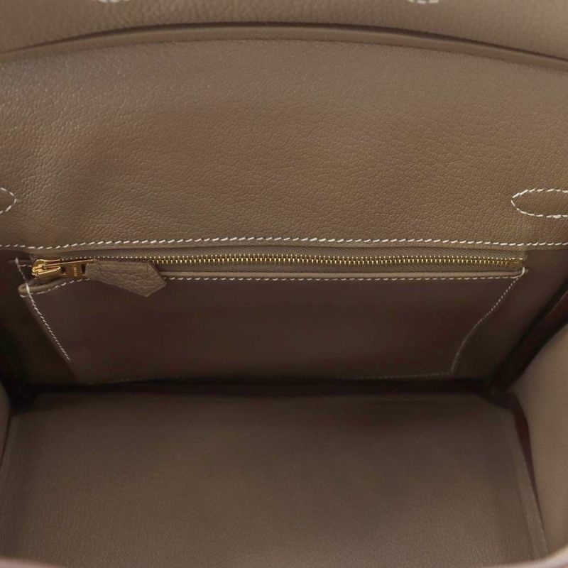 エルメス バーキン25 エトゥープ/ゴールド金具 トゴ W刻印 HERMES Birkin ハンドバッグ