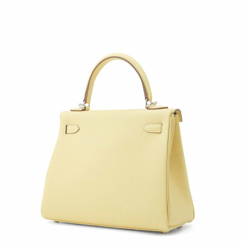 エルメス ハンドバッグ ケリー25 内縫い ジョーヌプッサン/シルバー金具 トゴ W刻印 2wayショルダー
