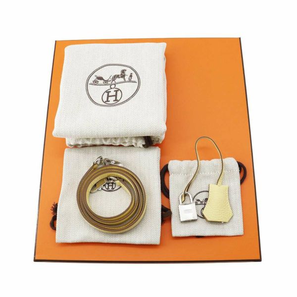 エルメス ハンドバッグ ケリー25 内縫い ジョーヌプッサン/シルバー金具 トゴ W刻印 2wayショルダー