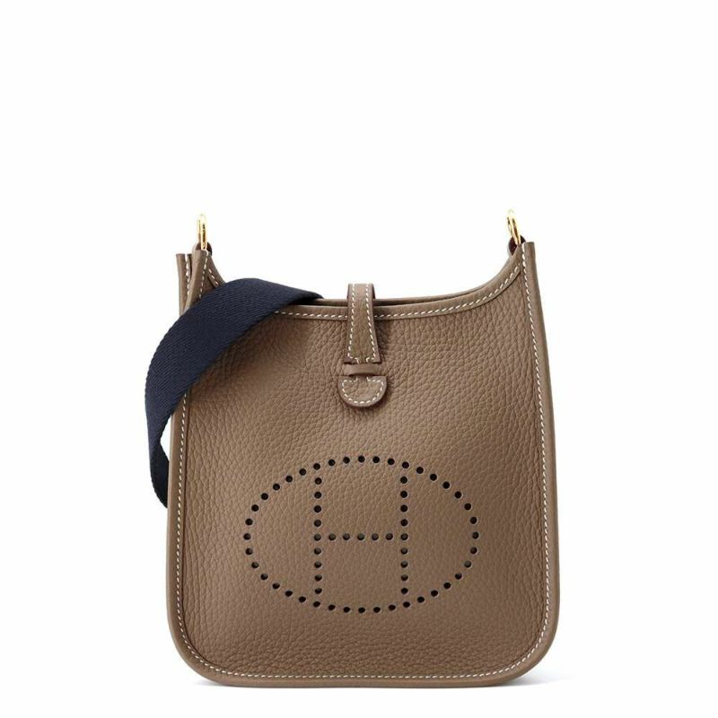 エルメス エブリンTPM アマゾン エトゥープ/ブルーインディゴ/ゴールド金具 トリヨンクレマンス W刻印