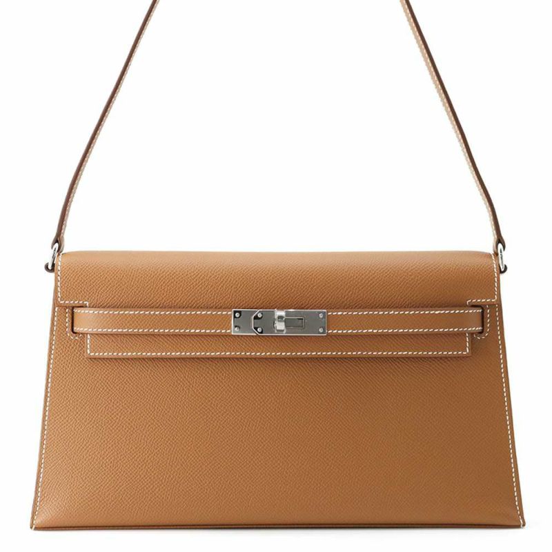 エルメス クラッチバッグ ケリーエラン ゴールド/シルバー金具 エプソン K刻印 2wayショルダー