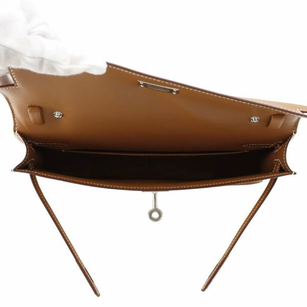 エルメス クラッチバッグ ケリーエラン ゴールド/シルバー金具 エプソン K刻印 2wayショルダー