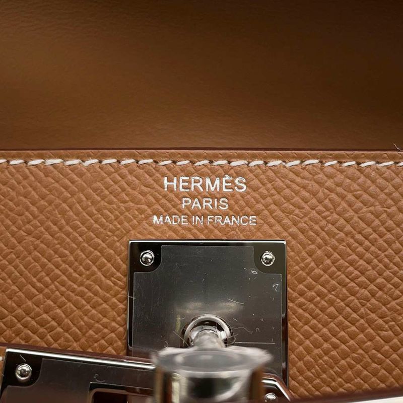 エルメス クラッチバッグ ケリーエラン ゴールド/シルバー金具 エプソン K刻印 2wayショルダー