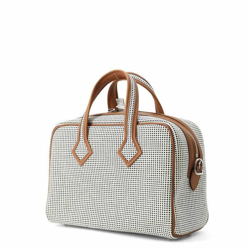 エルメス ヴィクトリア 3 フールトゥ ミニ ゴールド/エクリュ/ブラック/シルバー金具 トワルキャドリーユ/スイフト W刻印 2way