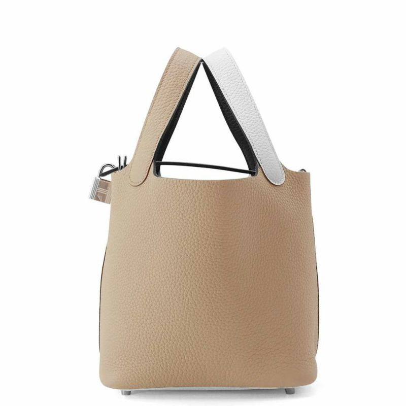 エルメス ピコタンロックPM カザック2 ベージュマルファ/ニューホワイト/マカサー トリヨンクレマンス W刻印