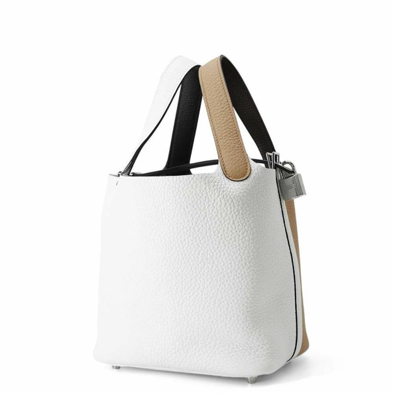 エルメス ピコタンロックPM カザック2 ベージュマルファ/ニューホワイト/マカサー トリヨンクレマンス W刻印