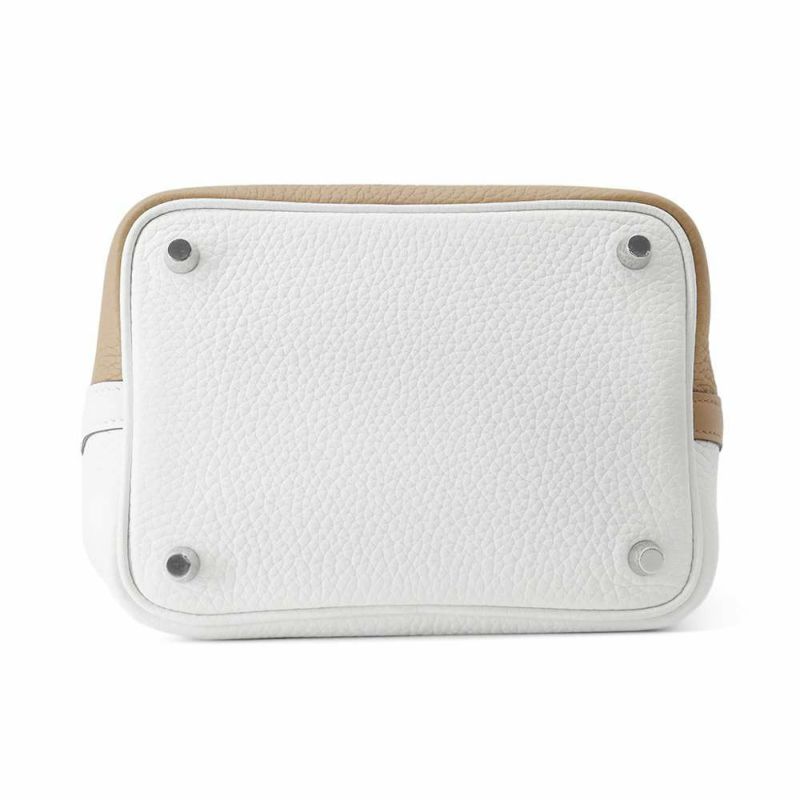 エルメス ピコタンロックPM カザック2 ベージュマルファ/ニューホワイト/マカサー トリヨンクレマンス W刻印