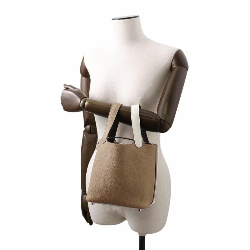 エルメス ピコタンロックPM カザック2 ベージュマルファ/ニューホワイト/マカサー トリヨンクレマンス W刻印