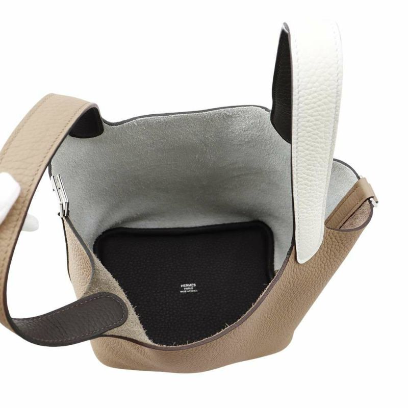 エルメス ピコタンロックPM カザック2 ベージュマルファ/ニューホワイト/マカサー トリヨンクレマンス W刻印