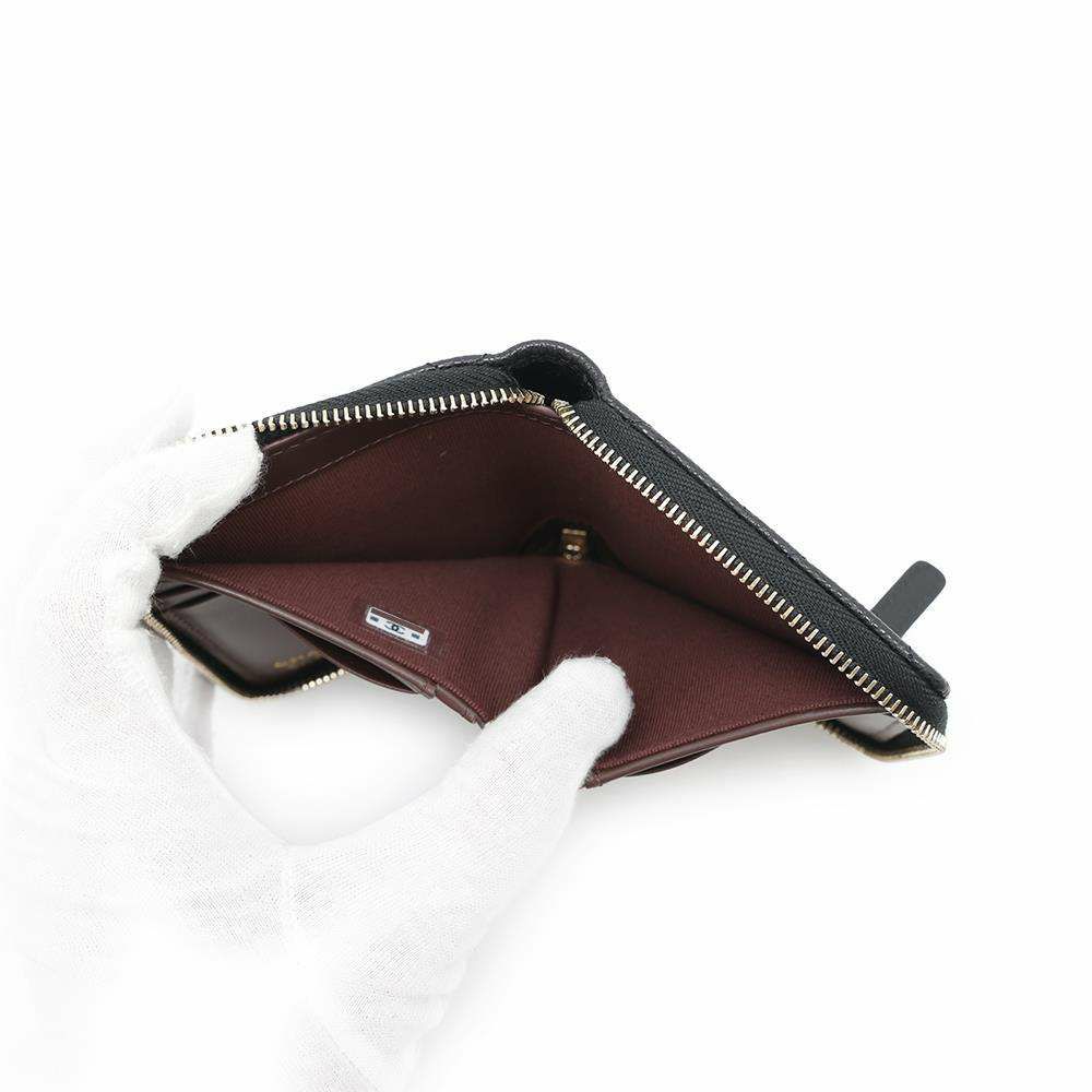 シャネル 二つ折り財布 マトラッセ スモールウォレット ココマーク キャビアスキン AP4652 CHANEL 財布 黒
