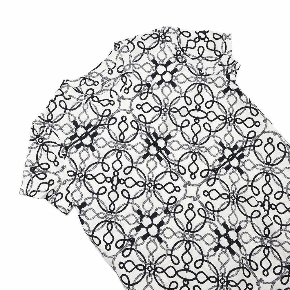 エルメス ワンピース 半袖 コルドリエール コットン レディースサイズ40 HERMES トップス