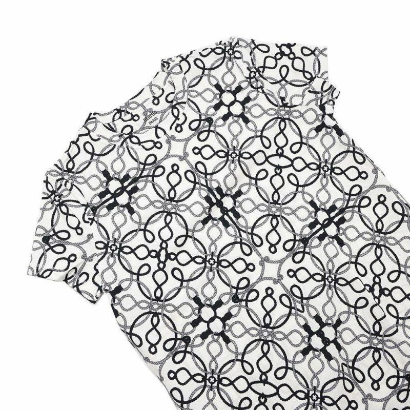 エルメス ワンピース 半袖 コルドリエール コットン レディースサイズ40 HERMES トップス