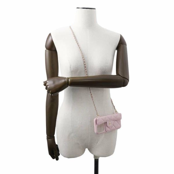 シャネル iPhoneケース マトラッセ ココマーク カードケース付き キャビアスキン AP2689 iphone13pro対応