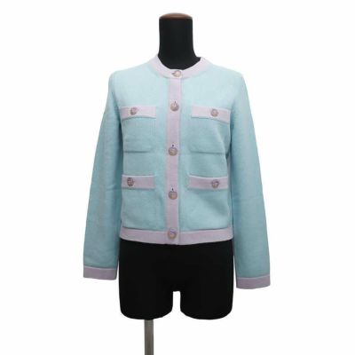 シャネル カーディガン ココマーク カシミヤ レディースサイズ34