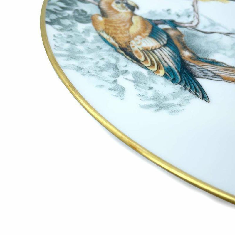 エルメス プレート 赤道直下のスケッチ バード HERMES 食器 ディナープレート ギフト 白 鳥