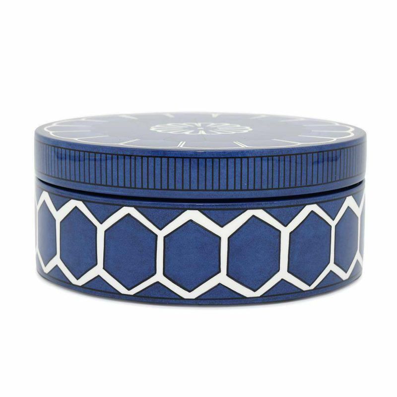 エルメス ボックス ブルーダイユール MM ホワイト/ブルー ラッカーウッド HERMES