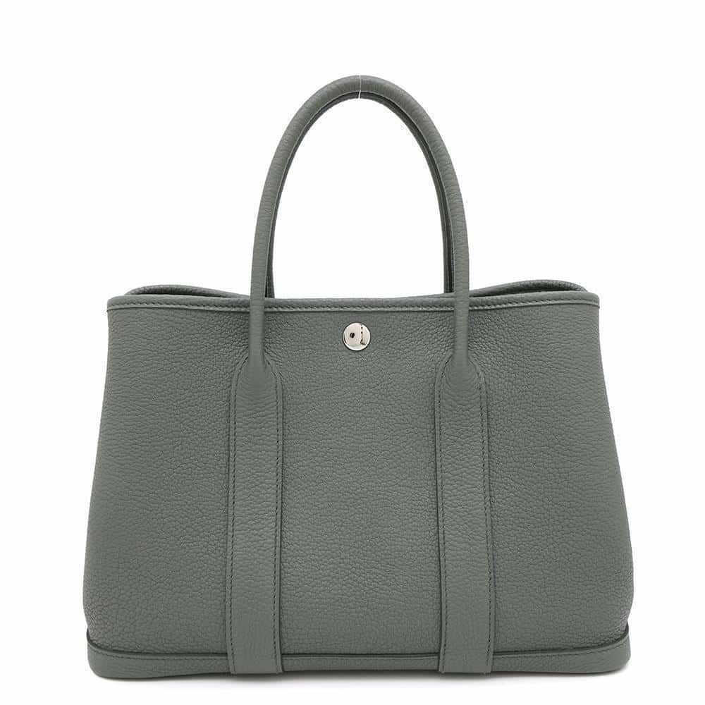 エルメス トートバッグ ガーデンパーティTPM ヴェールアマンド/シルバー金具 ネゴンダ Y刻印
