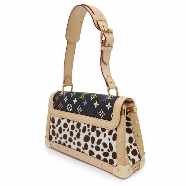 ルイヴィトン ハンドバッグ モノグラム・マルチカラー ハラコ サック・ダルメシアン M92825 ヴィトン ブラック 黒