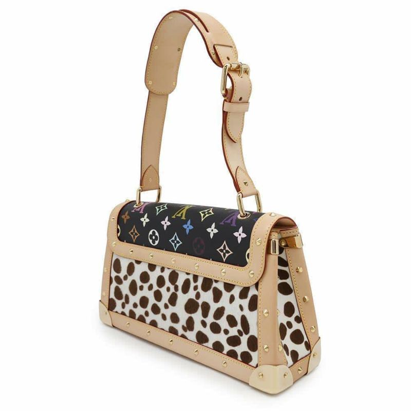 ルイヴィトン ハンドバッグ モノグラム・マルチカラー ハラコ サック・ダルメシアン M92825 ヴィトン ブラック 黒